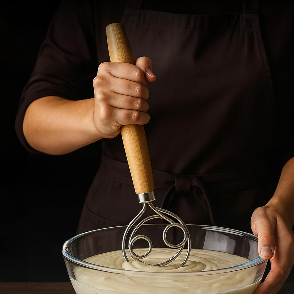 Danish Pancake Pan - خفاقة عجين من الفولاذ المقاوم للصدأ