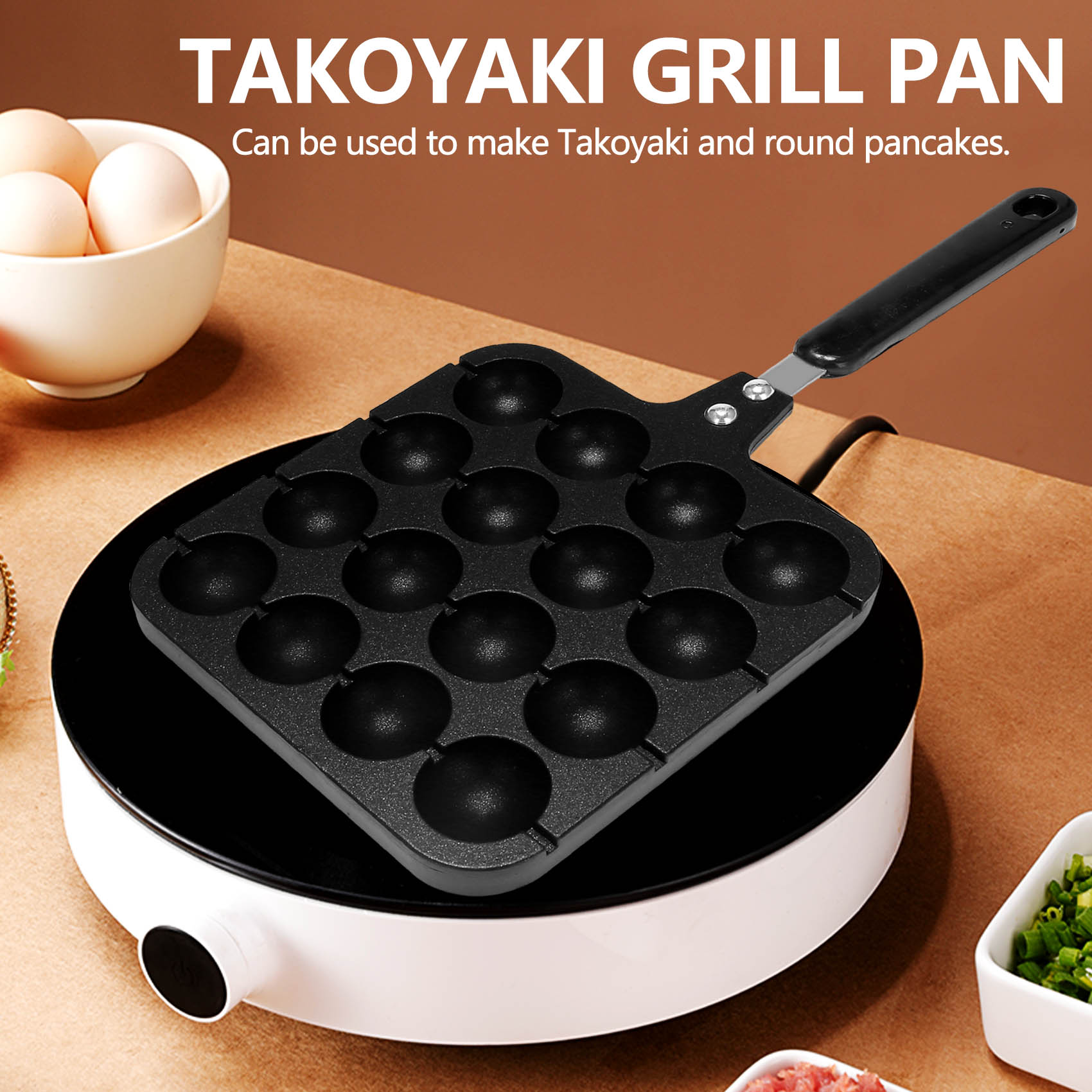 صينية شواء تاكوياكي من الألومن - مراجعة Takoyaki Grill Plate وسعره